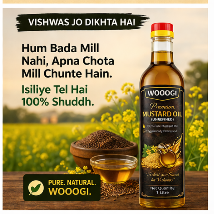 Traditional kachi ghani mustard oil making process